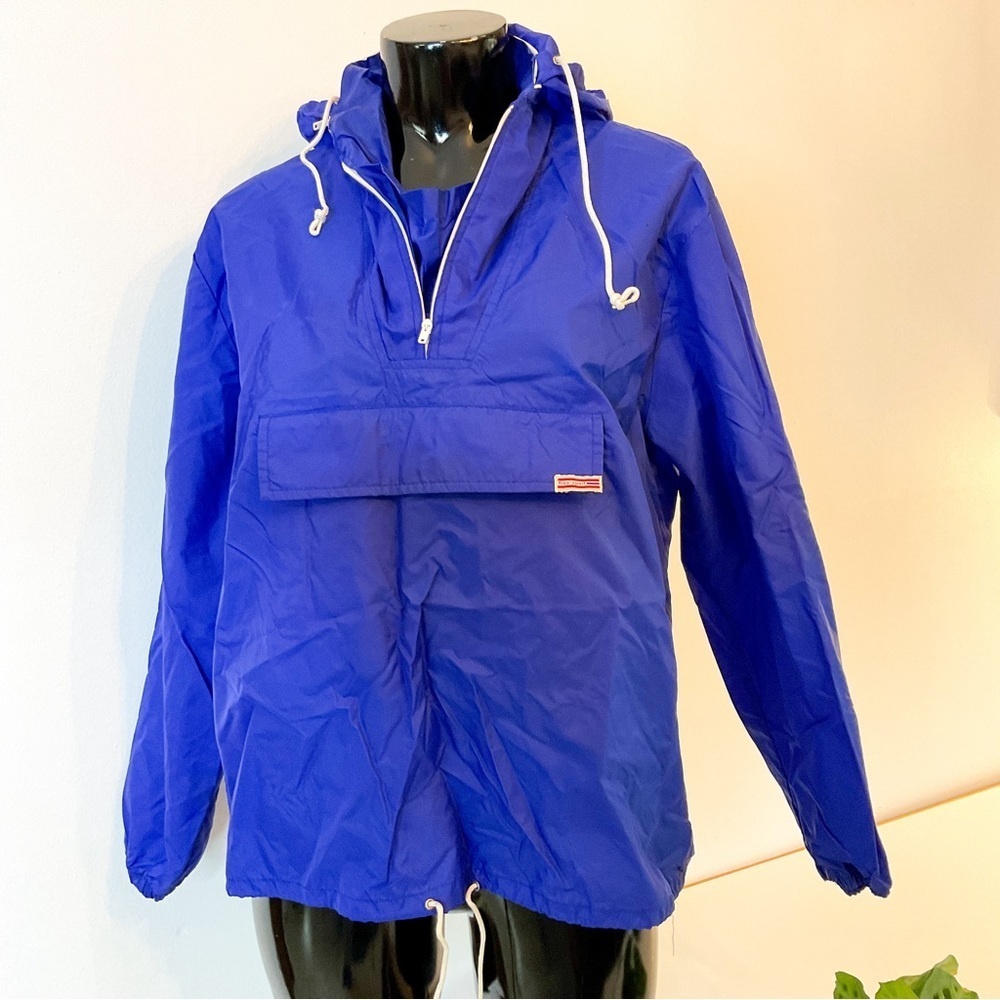 VINTAGE Free Spirit Cobalt Blue Wind Breaker - Retro Style - with Pockets